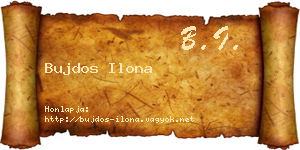 Bujdos Ilona névjegykártya